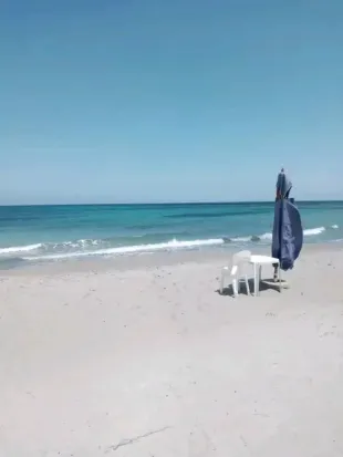 terrain première position de la mer